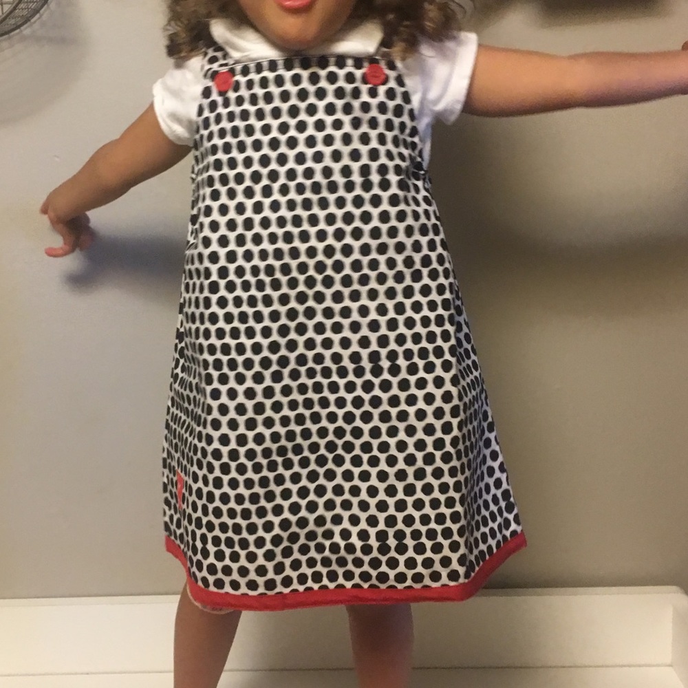 Black and white polka dot jumper for toddler